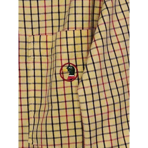 Duck Head Long Sleeve M/M Yellow, Red, and Blue Plaid Button Down Shirt - Picture 3 of 4